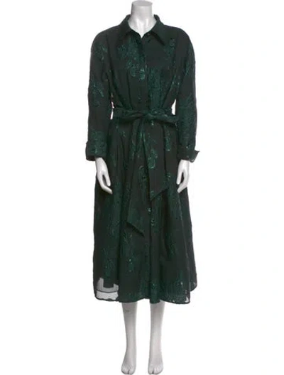 Pre-owned Teri Jon Long Dress In Green