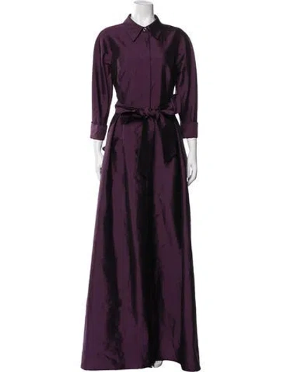 Pre-owned Teri Jon Long Dress In Purple