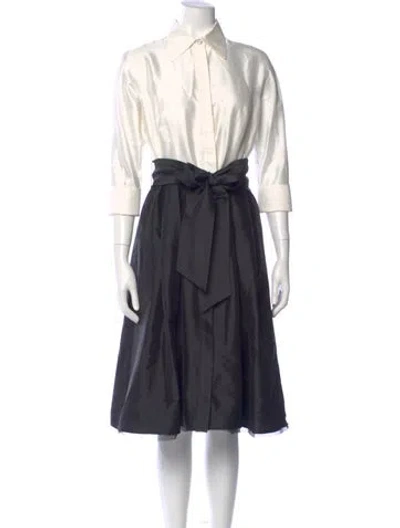 Pre-owned Teri Jon Midi Length Dress In Black