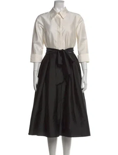 Pre-owned Teri Jon Midi Length Dress In Black