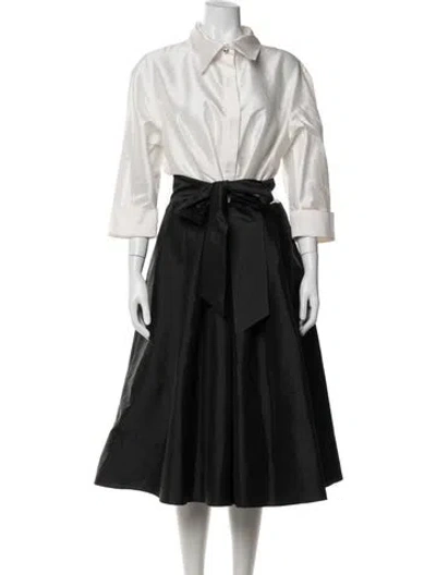 Pre-owned Teri Jon Midi Length Dress In Black