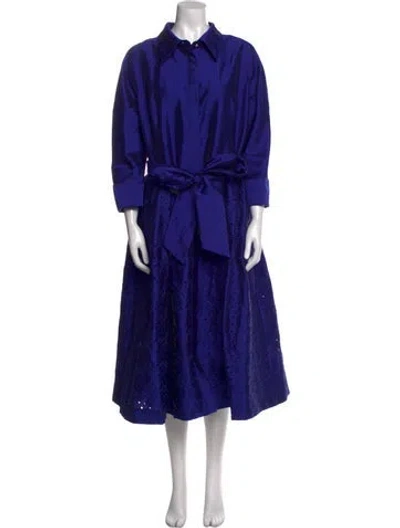 Pre-owned Teri Jon Midi Length Dress In Blue