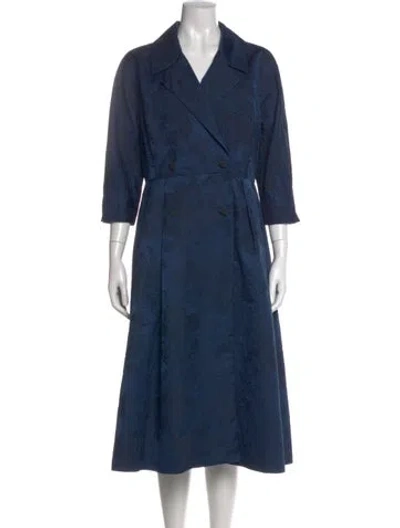 Pre-owned Teri Jon Midi Length Dress In Blue