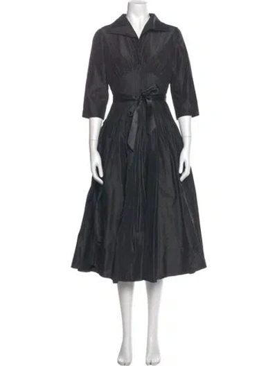 Pre-owned Teri Jon Midi Length Dress In Blue