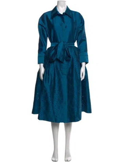 Pre-owned Teri Jon Midi Length Dress In Blue