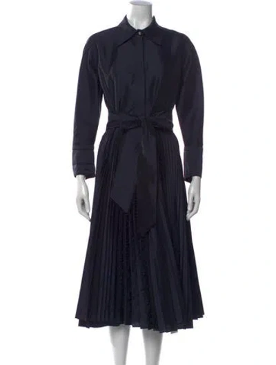 Pre-owned Teri Jon Midi Length Dress In Blue