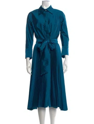 Pre-owned Teri Jon Midi Length Dress In Blue