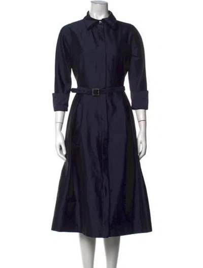 Pre-owned Teri Jon Midi Length Dress In Blue