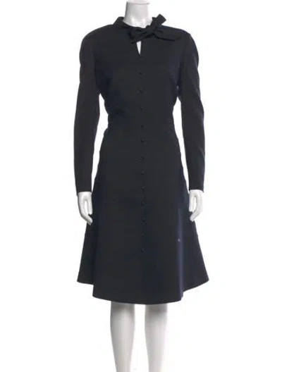 Pre-owned Teri Jon Midi Length Dress In Gray