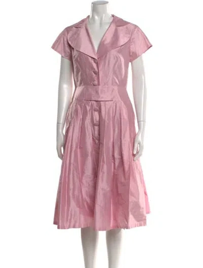 Pre-owned Teri Jon Midi Length Dress In Pink