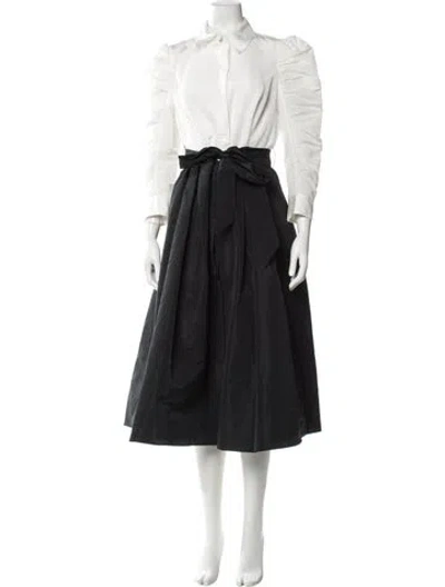 Pre-owned Teri Jon Mock Neck Midi Length Dress