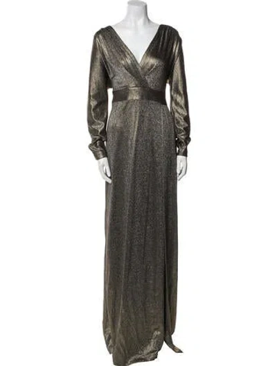 Pre-owned Teri Jon Nylon Long Dress In Black