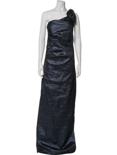 Pre-owned Teri Jon Nylon Long Dress In Blue