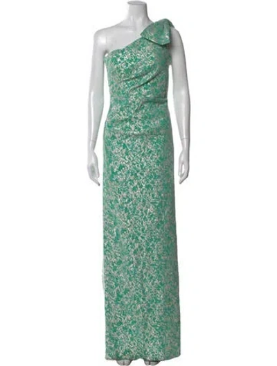 Pre-owned Teri Jon Nylon Long Dress In Green