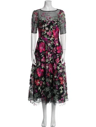 Pre-owned Teri Jon Nylon Long Dress In Multi