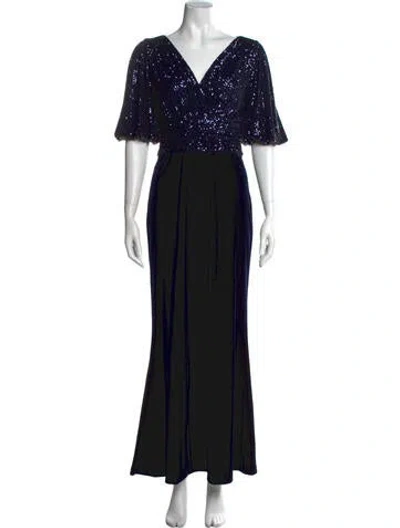 Pre-owned Teri Jon Nylon Long Dress In Multi