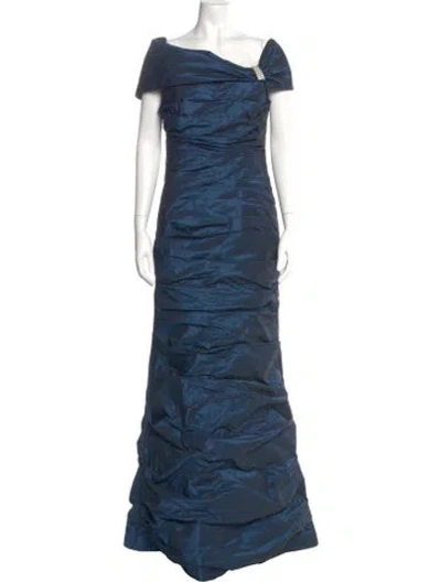 Pre-owned Teri Jon One-shoulder Long Dress