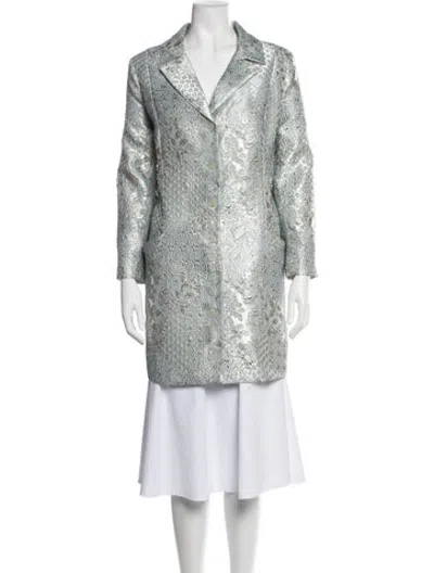 Pre-owned Teri Jon Patterned Coat In Multicolor