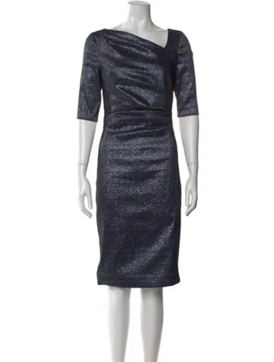 Pre-owned Teri Jon Patterned Knee-length Dress