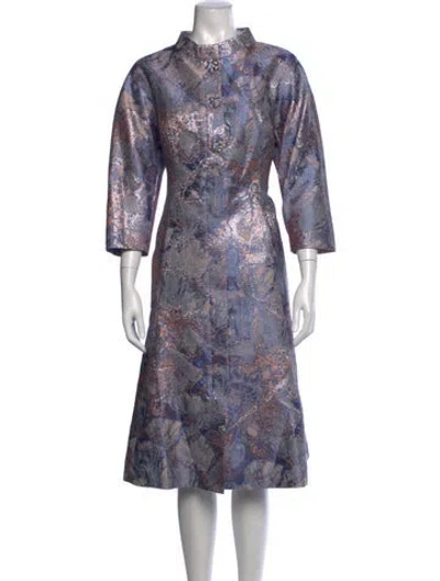 Pre-owned Teri Jon Patterned Knee-length Dress In Multicolor