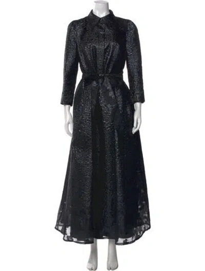 Pre-owned Teri Jon Patterned Long Dress
