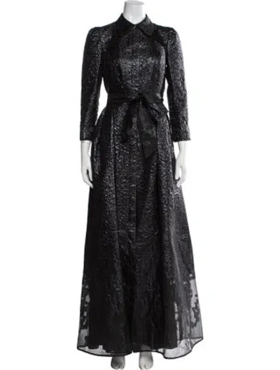 Pre-owned Teri Jon Patterned Long Dress