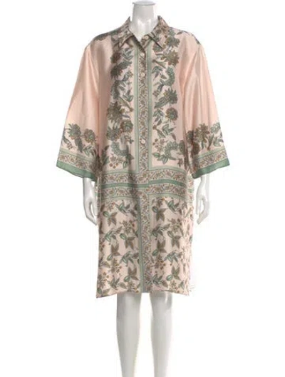 Pre-owned Teri Jon Printed Knee-length Dress In Multi