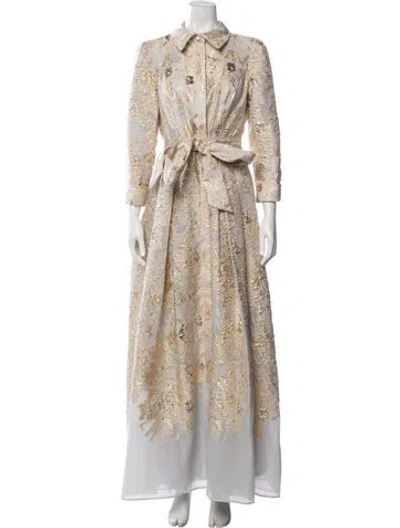 Pre-owned Teri Jon Printed Long Dress