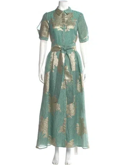 Pre-owned Teri Jon Printed Long Dress