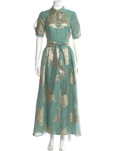 Pre-owned Teri Jon Printed Long Dress