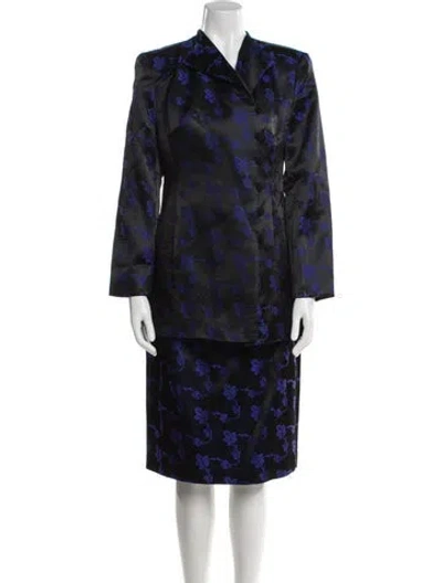 Pre-owned Teri Jon Printed Skirt Suit In Multi