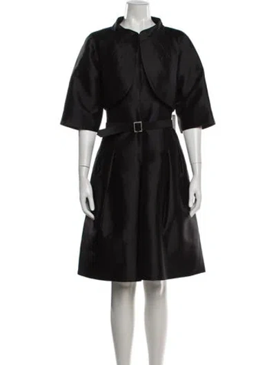 Pre-owned Teri Jon Silk Dress Set In Black