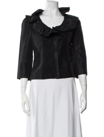Pre-owned Teri Jon Silk Jacket In Black
