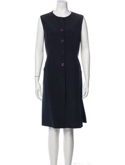 Pre-owned Teri Jon Silk Knee-length Dress In Black