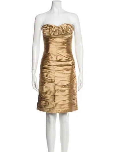 Pre-owned Teri Jon Silk Mini Dress In Multi