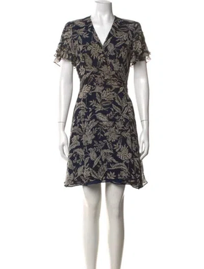 Pre-owned Teri Jon Silk Mini Dress In Multicolor