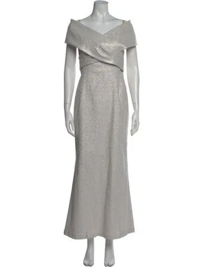 Pre-owned Teri Jon Square Neckline Long Dress