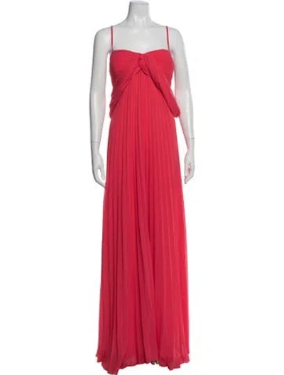 Pre-owned Teri Jon Square Neckline Long Dress W/ Tags In Red
