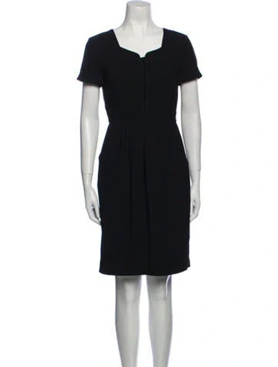 Pre-owned Teri Jon Square Neckline Mini Dress In Black