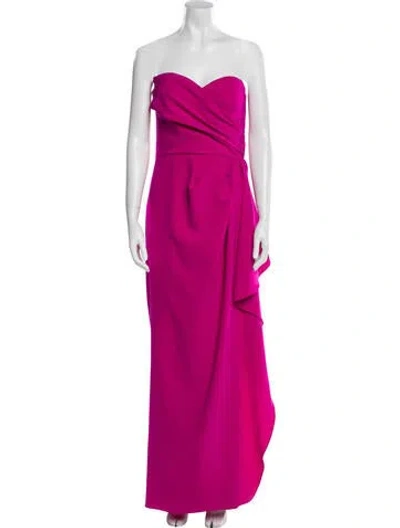 Pre-owned Teri Jon Strapless Long Dress W/ Tags In Pink