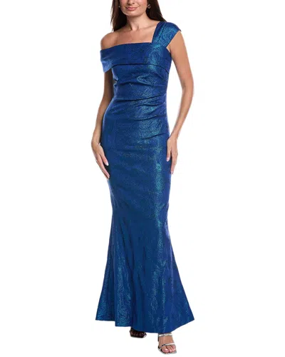 TERI JON STRETCH JACQUARD GOWN