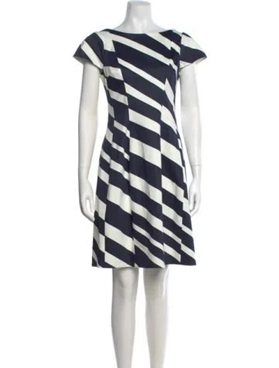 Pre-owned Teri Jon Striped Mini Dress In Blue