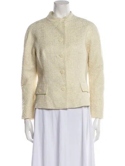 Pre-owned Teri Jon Tweed Pattern Evening Jacket