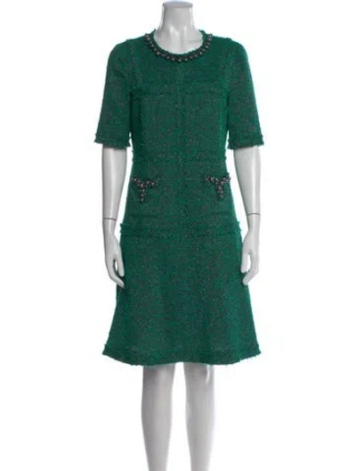 Pre-owned Teri Jon Tweed Pattern Knee-length Dress