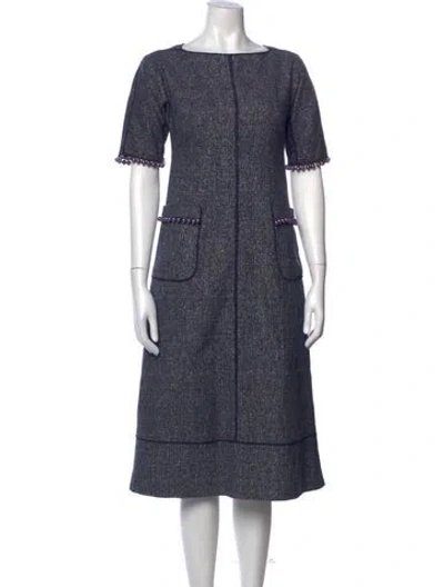 Pre-owned Teri Jon Tweed Pattern Knee-length Dress
