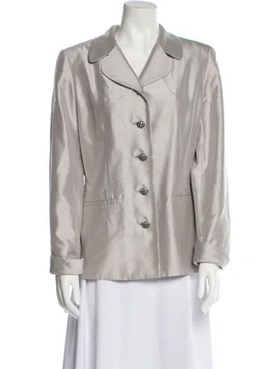 Pre-owned Teri Jon Vintage Late 1980's - Early 1990's Blazer In Silver