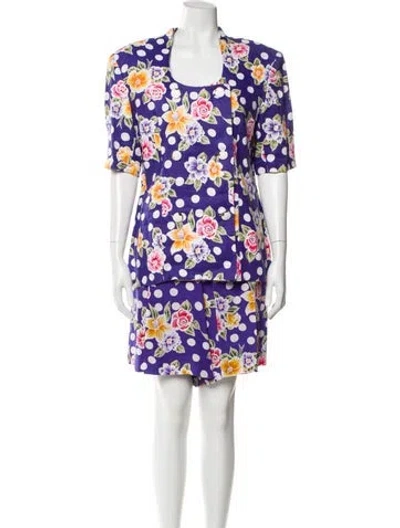 Pre-owned Teri Jon Vintage Linen Set In Multi