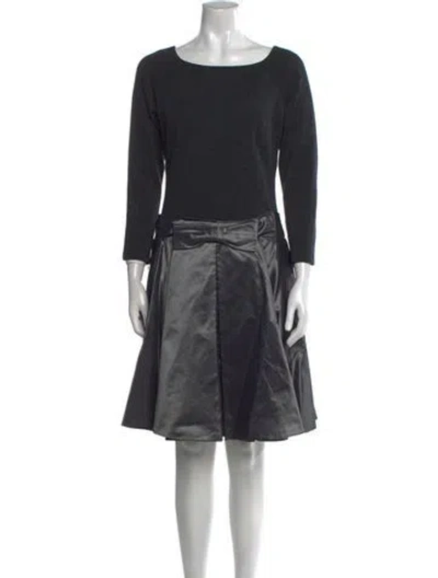 Pre-owned Teri Jon Vintage Mini Dress In Gray