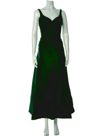 Pre-owned Teri Jon V-neck Long Dress In Multi