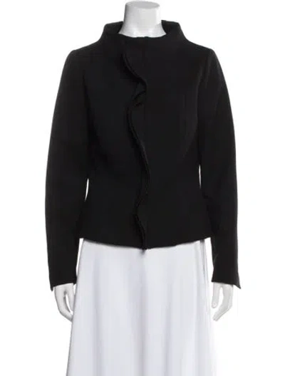 Pre-owned Teri Jon Wool Evening Jacket In Gray